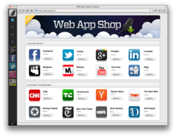Screenshot of Raven for Mac's Web App Shop